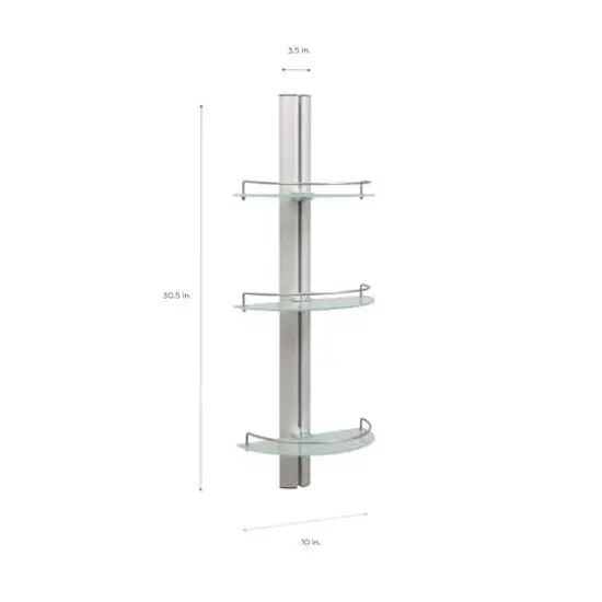 Organize It All 3-Tier Half Moon Glass Shelf {8}