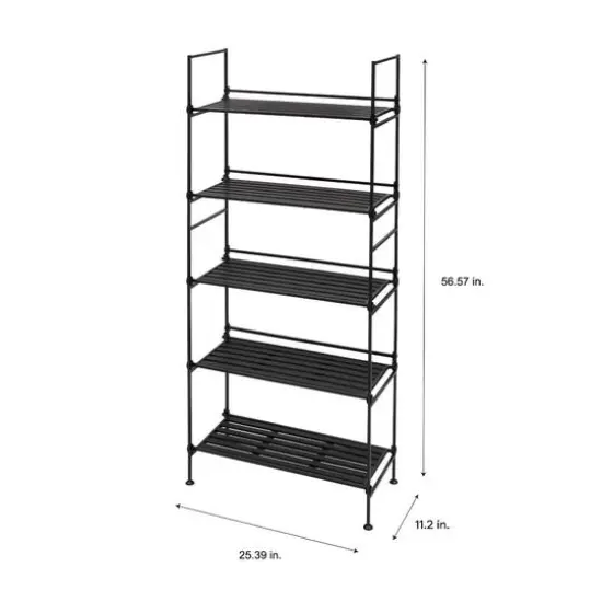 Organize It All 5 Tier Espresso Freestanding Shelf {4}