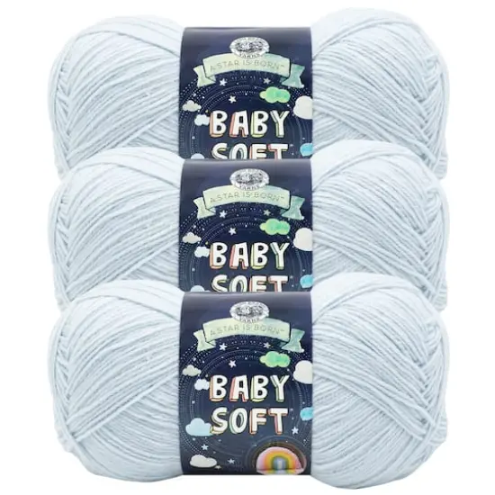 3 Pack Lion Brand&reg; Baby Soft&reg; Yarn Dusty Blue {1}