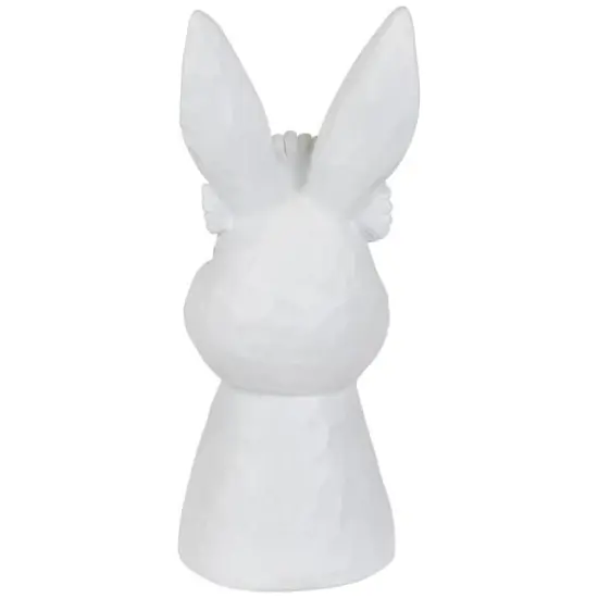 9" White Easter Bunny Bust with Daisy Flower Crown {6}