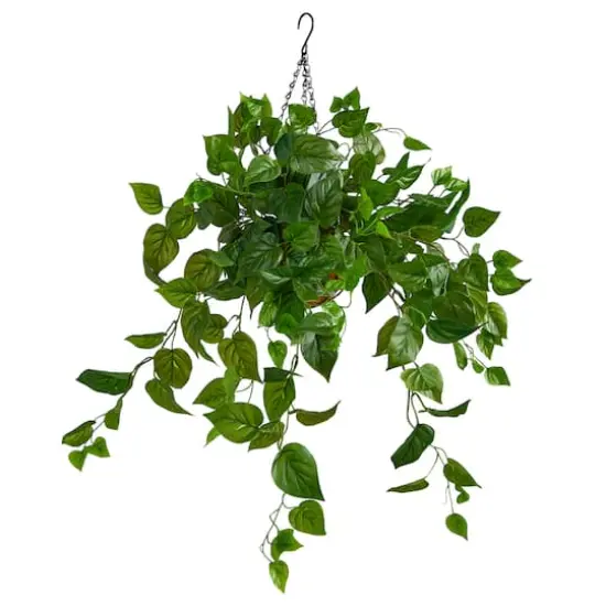 2.5ft. Philodendron Artificial Plant in Hanging Basket {1}