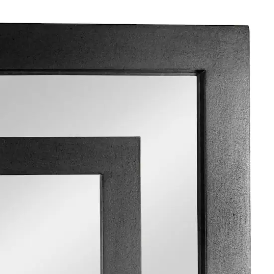 Hello Honey® 40" Geometric Art Deco Glass Wall Mirror Black {4}