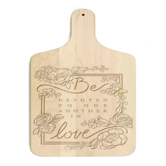 Be Devoted 8" x 17" Maple Paddle Cutting Board {1}