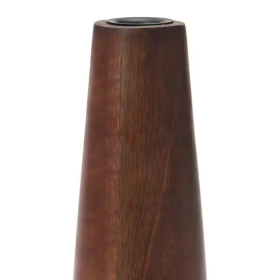 Hello Honey&reg; 8'' Walnut Cone Shaped Mango Wood Taper Candle Holder {5}