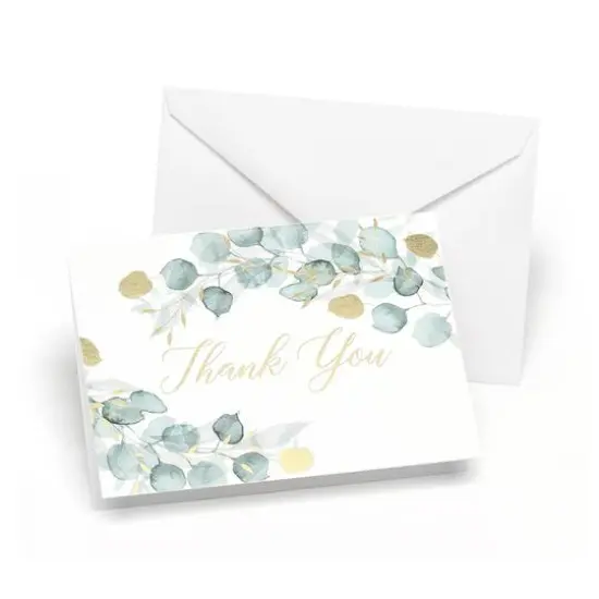 Hortense B. Hewitt Co. Greenery Bridal Shower Thank You Cards {1}