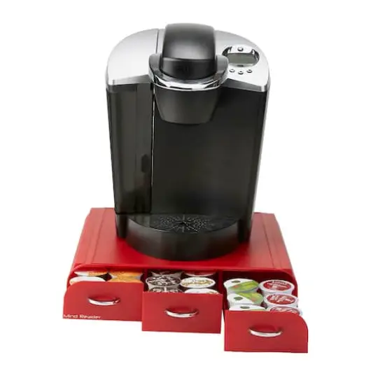 Mind Reader Red 36 Capacity Single Serve Coffee Pod Holder Drawer {1}