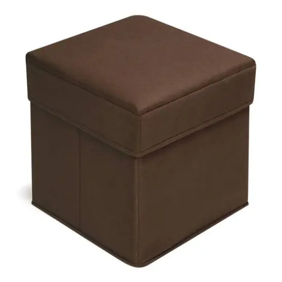 Badger Basket Brown Folding Storage Seat {1}