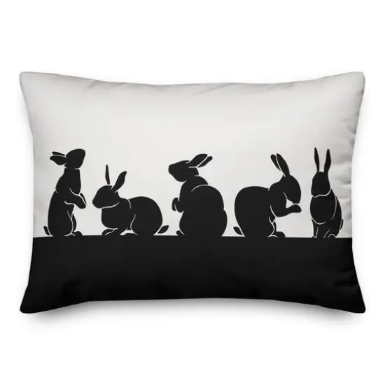 Bunny Shadows Throw Pillow {1}