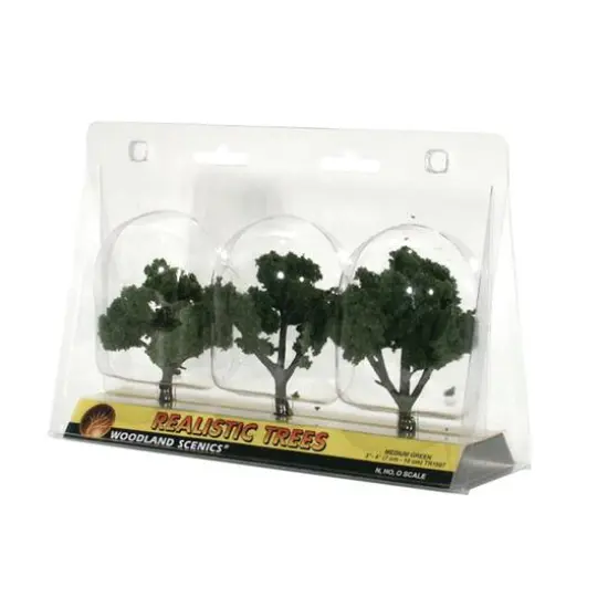 Woodland Scenics&reg; 4'' Medium Green Ready Made Realistic Trees {3}