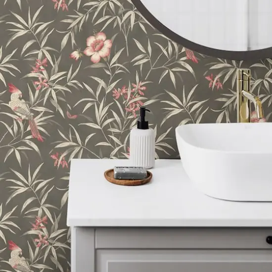 Surface Style Bamboo Garden Peel & Stick Wallpaper Cinder {6}