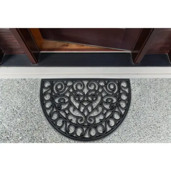DII&reg; J&M Iron Heart Half Round Rubber Doormat {5}
