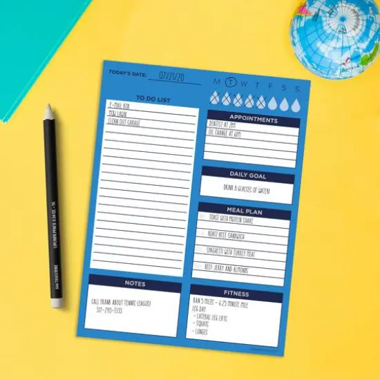 TF Publishing Bright Blue Day Daily Task Pad {4}