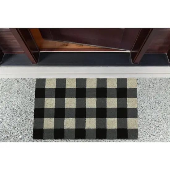DII&reg; Black & White Buffalo Check Doormat {3}
