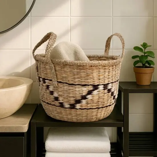 11.75" Natural Santa Fe Woven Seagrass Basket with Handles by Ashland&reg; {3}