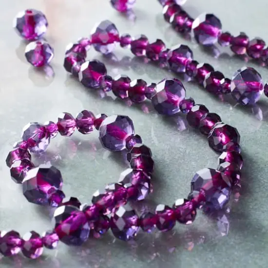 Purple Faceted Glass Round Beads by Bead Landing&trade; {3}