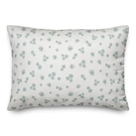 Daisy Pattern Throw Pillow Blue {1}