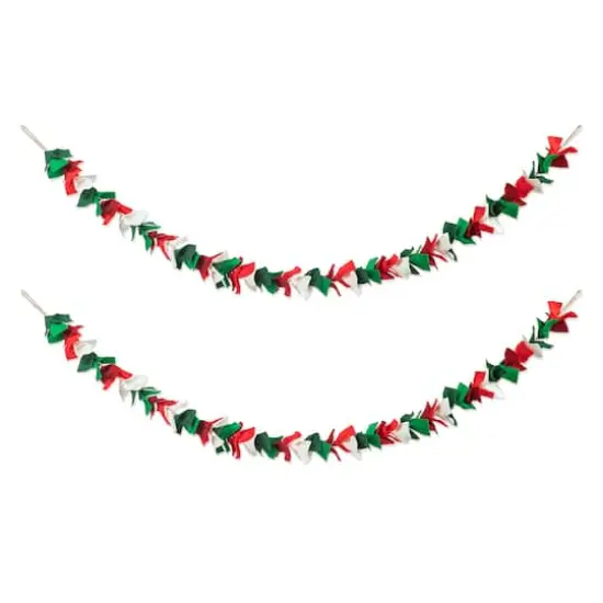 Glitzhome&reg; 6ft. Christmas Multicolor Felt Garland, 2ct. {1}