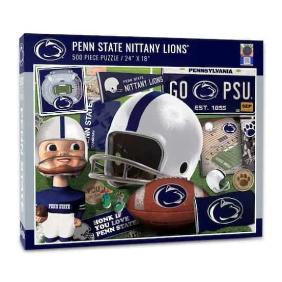 College Team Retro Series 500 Piece Puzzle Penn State Nittany Lions {1}