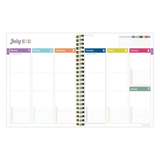 TF Publishing 2024 - 2025 Cabana Stripe Medium Spiral Planner {4}