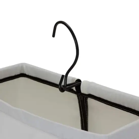 Household Essentials 27" Door Hanging Laundry Bag White and Black {6}