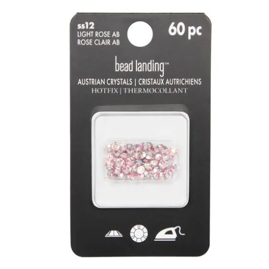 SS12 Hotfix Austrian Crystals by Bead Landing&trade;, 60ct. Light Rose AB {5}