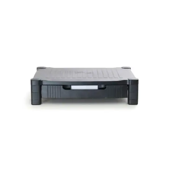 Mind Reader Black Monitor Stand Riser With Drawer Storage {1}