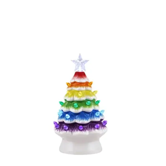 7" Nostalgic Ceramic Rainbow Tree {1}