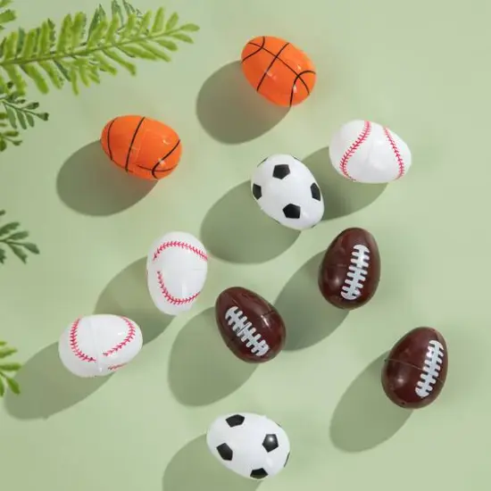 Glitzhome&reg; Easter Plastic Fillable Sports Eggs, 48ct. {6}
