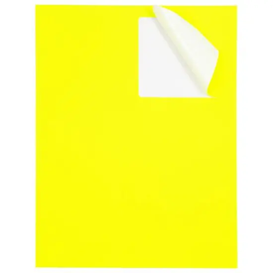 JAM Paper Adhesive Shipping Labels, 3.33" x 4" Neon Yellow {5}