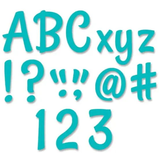 4" Stylish Punch-Out Letters Turquoise {1}