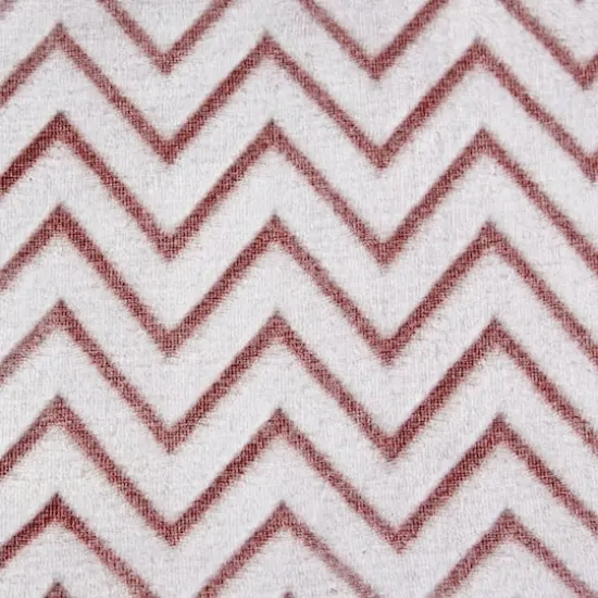 DII&reg; Barn Red Chevron Plush Throw {3}