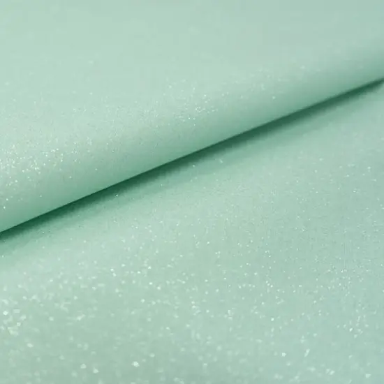 SINGER Glitter Aqua Cotton Fabric {3}