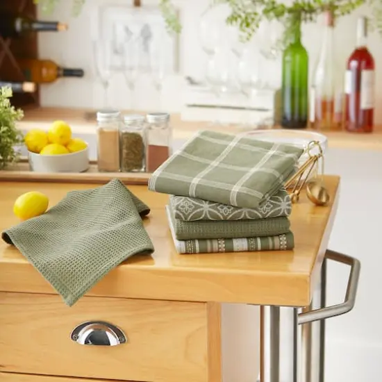 DII&reg; Dish Towel & Dishcloth Set Artichoke {4}