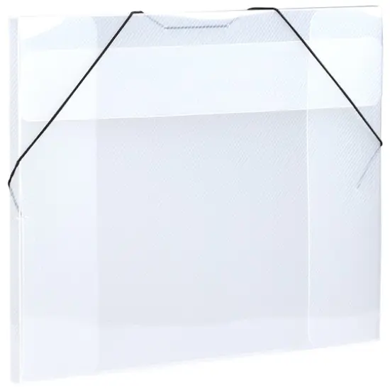 JAM Paper Clear 11" x 15" Elastic Closure Plastic Portfolio {3}