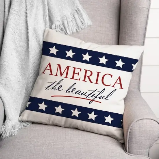 America The Beautiful Throw Pillow {3}