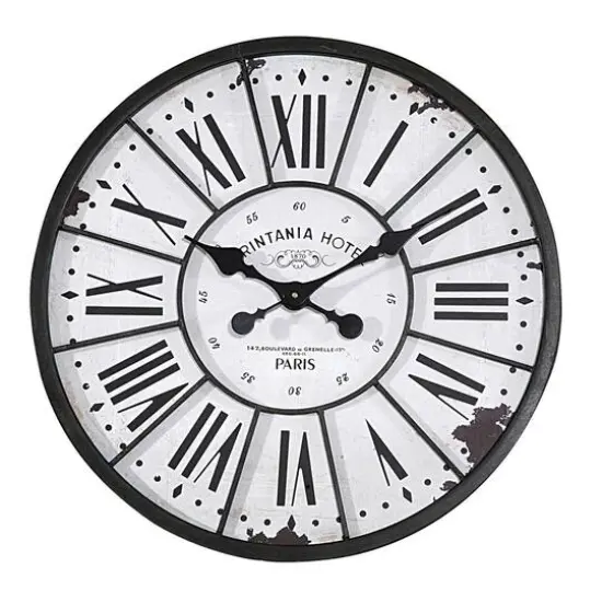 Hello Honey&reg; Turn of The Century Style Metal & Wood Wall Clock {1}