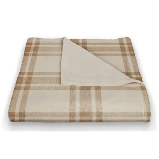 Orange Plaid Coral Fleece Blanket {3}