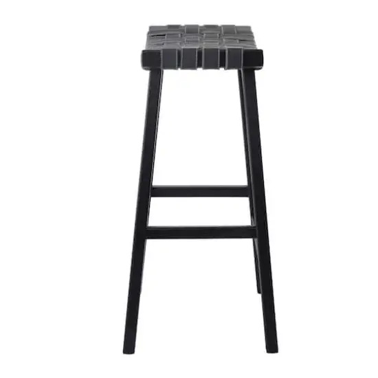 Black Birch Rustic Bar Stool, 30" x 18" x 11" {3}