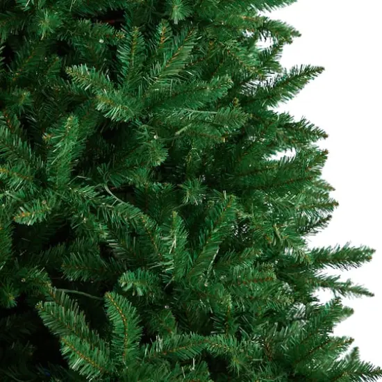 9ft. Pre-Lit Green Valley Fir Artificial Christmas Tree, Clear LED Lights {6}
