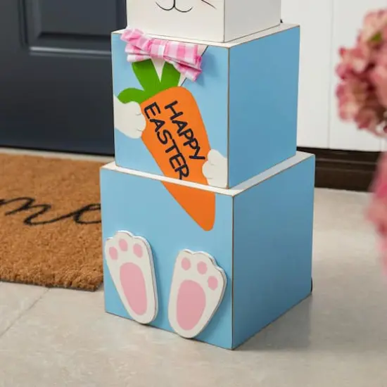 Glitzhome&reg; 24" Wooden Double Sided Easter & July 4th Porch D&eacute;cor {8}