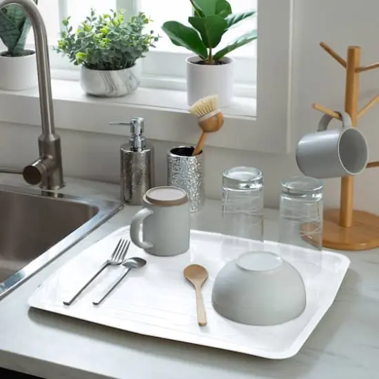 Kitchen Details Countertop Draining Tray White {5}