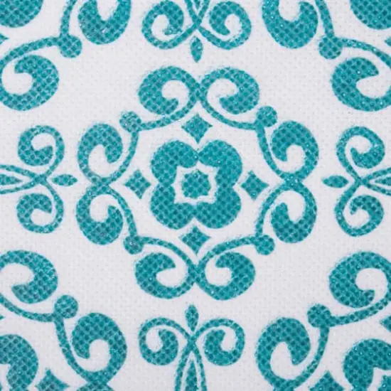 DII&reg; 13" Teal Scroll Non-Woven Fabric Cubes, 2ct. {5}
