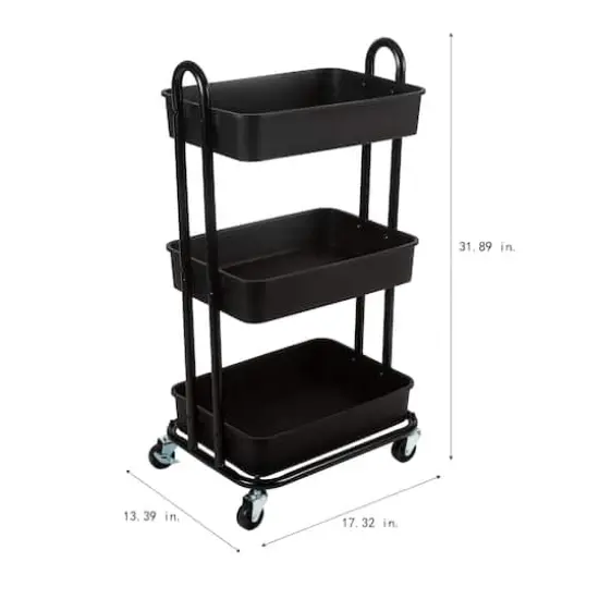Organize It All 3-Tier Rolling Multifunctional Storage Cart {5}
