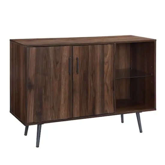 Walker Edison 44" Dark Walnut Mid Century Modern Buffet {1}