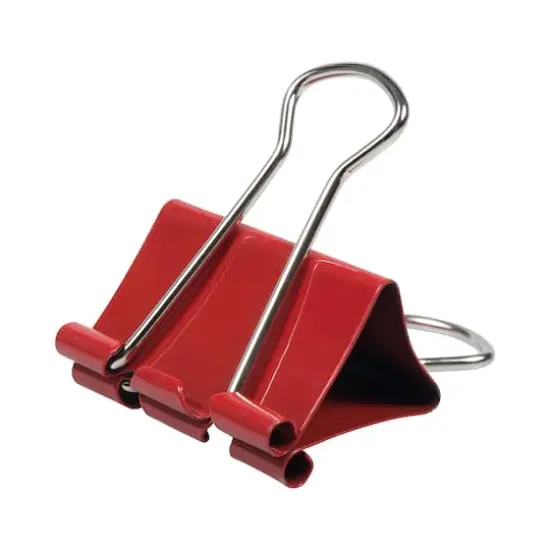 JAM Paper 1.25" Binder Clips, 15ct. Red {6}