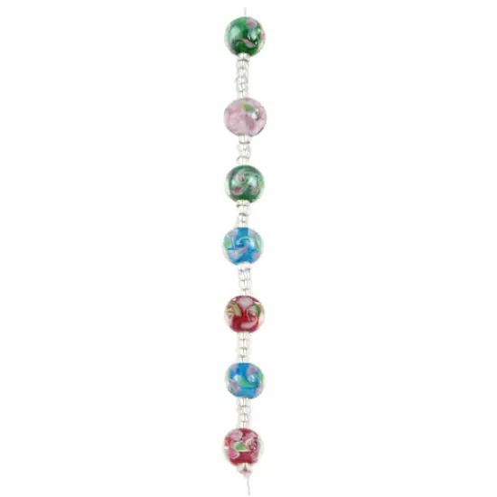 Swirl Round Lampwork Glass Bead Mix by Bead Landing&trade; {4}