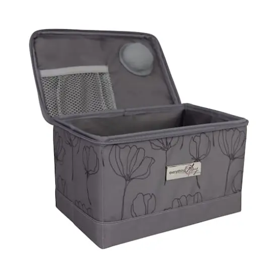 Everything Mary Gray Floral Collapsible Sewing Kit Organizer Box {10}