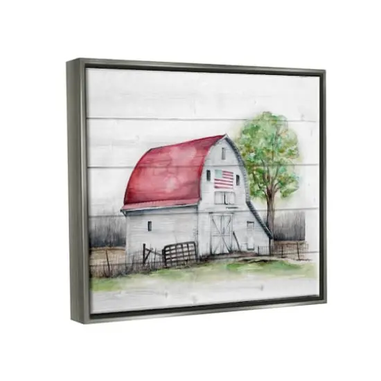 Stupell Industries Rustic Americana Barn Floater Framed Art Gray {4}