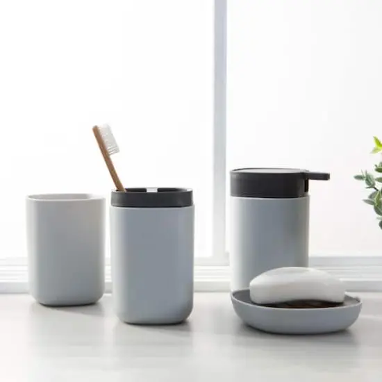 Bath Bliss White & Gray Contemporary Bathroom Set {3}