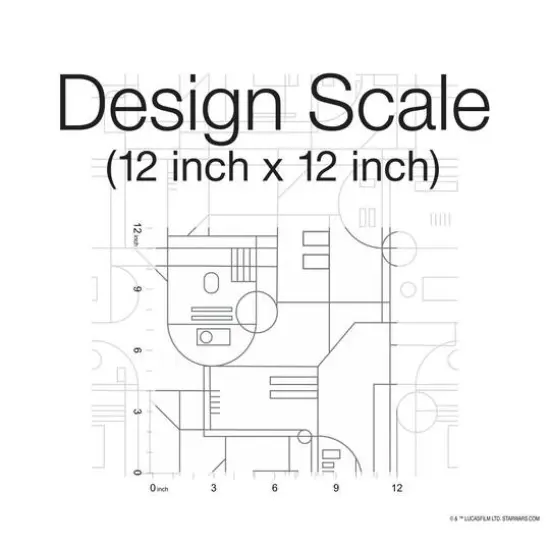 RoomMates Star Wars R2D2 Geometric Peel & Stick Wallpaper White and Gray {5}